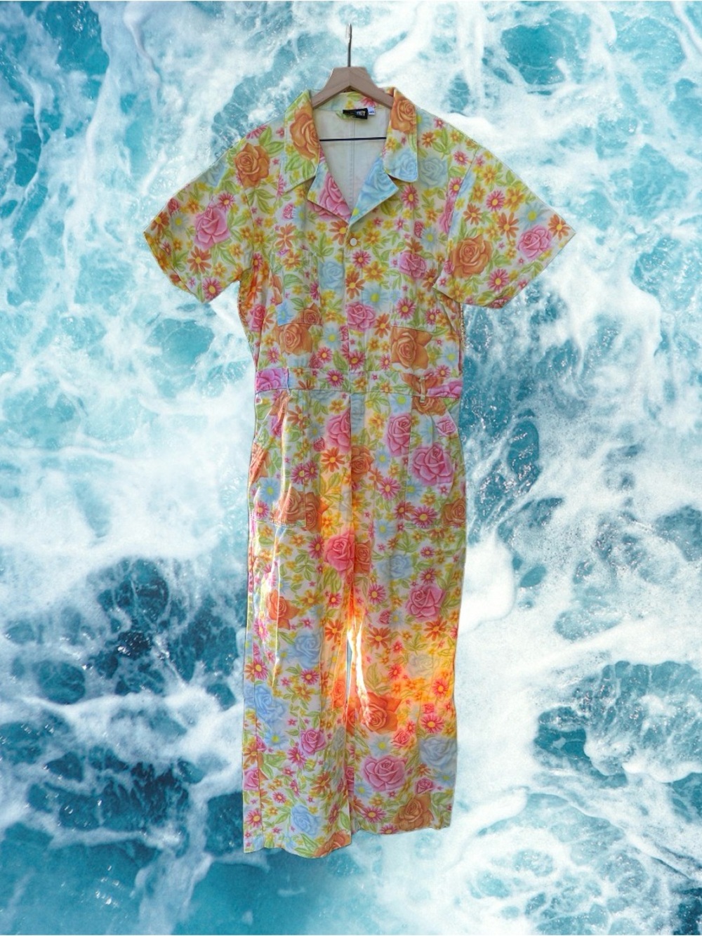 Big Bud Press Vintage Wallpaper Short Sleeve Jumpsuit Size 4XL